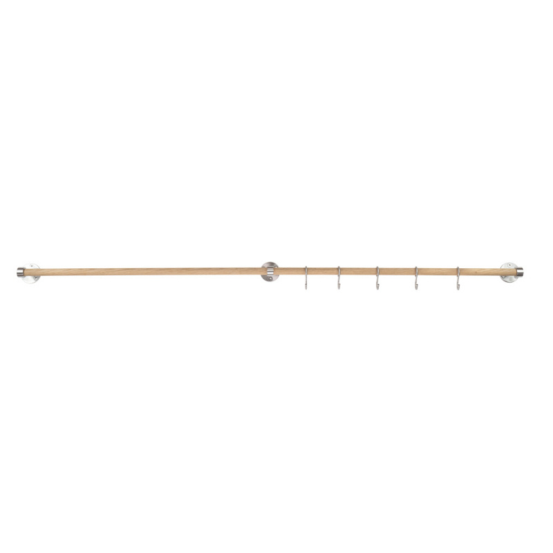 Extension rod Aveny - 600mm - Oak/Brushed stainless steel