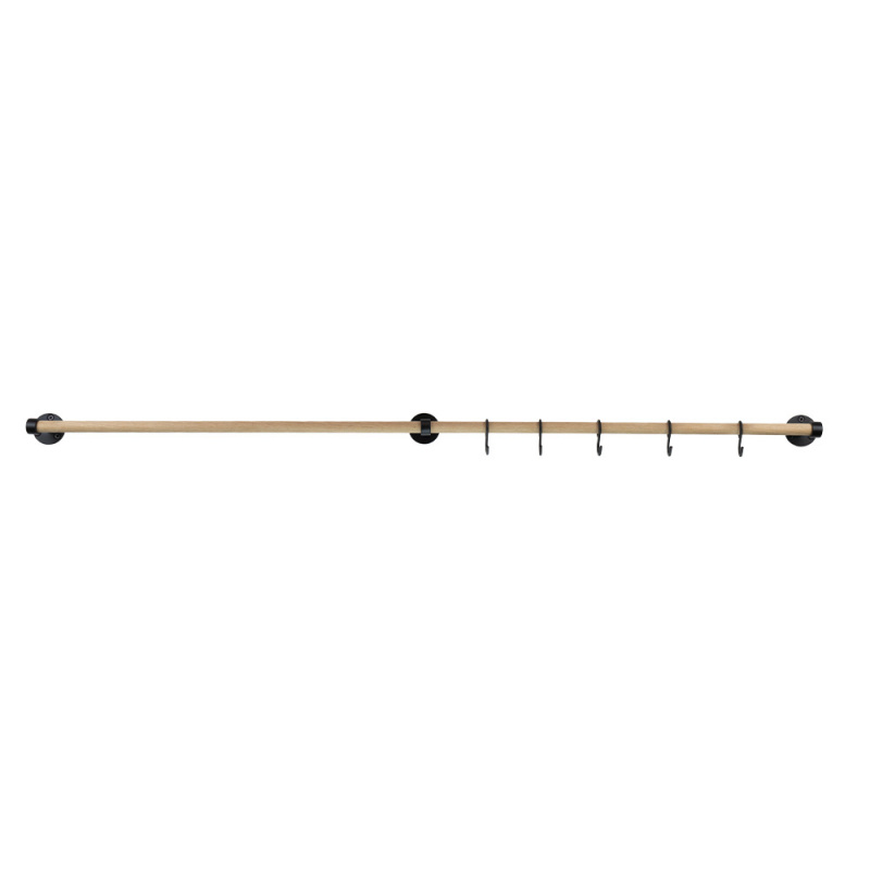 Extension rod Aveny - 600mm - Oak/Matt black