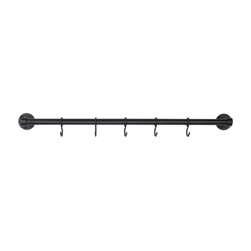 Kitchen rail Aveny - 600mm - Complete - Matt black