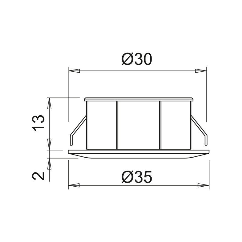 Minispotlight Pixel - Stainless steel look