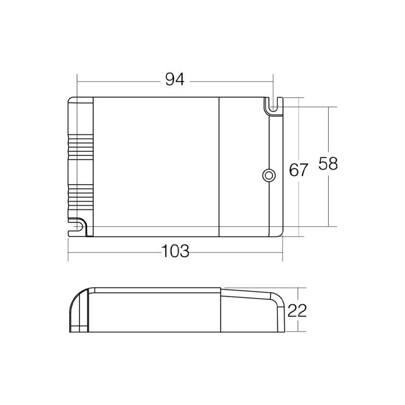 Driver Drikon incl. touch dimmer - 500mA/22W 