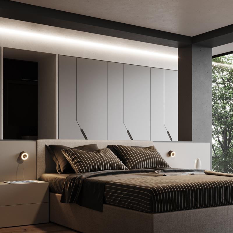 LED-spot Unika - Power socket - Stainless steel