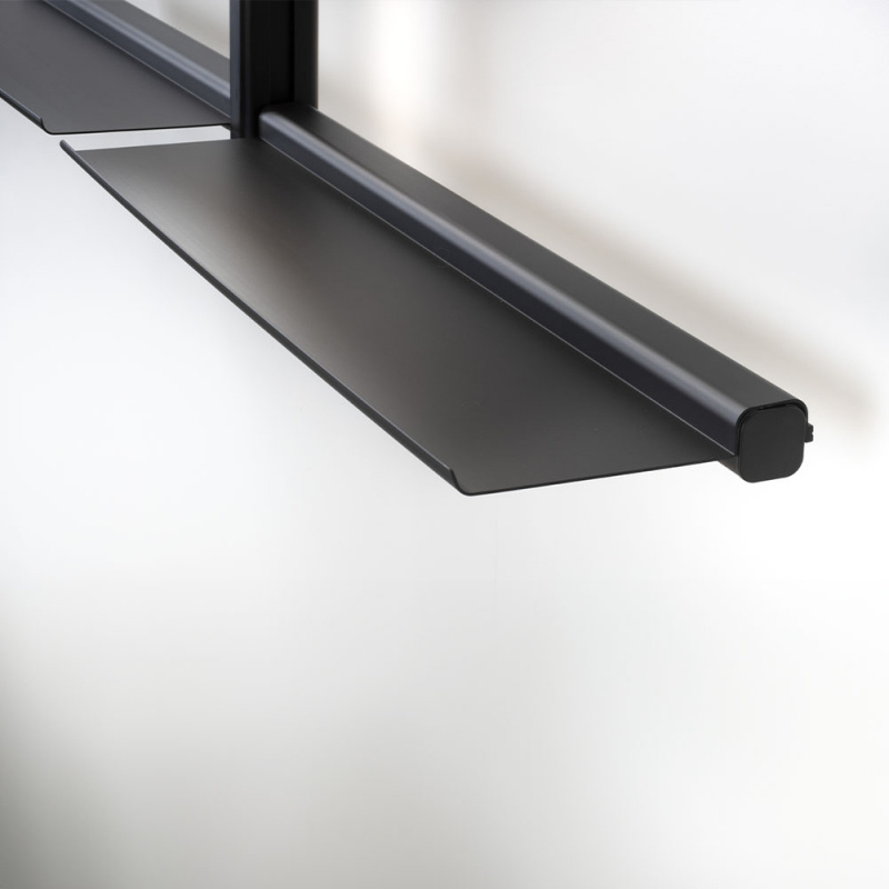 Bathroom mirror IO with lighting and shelves - Black