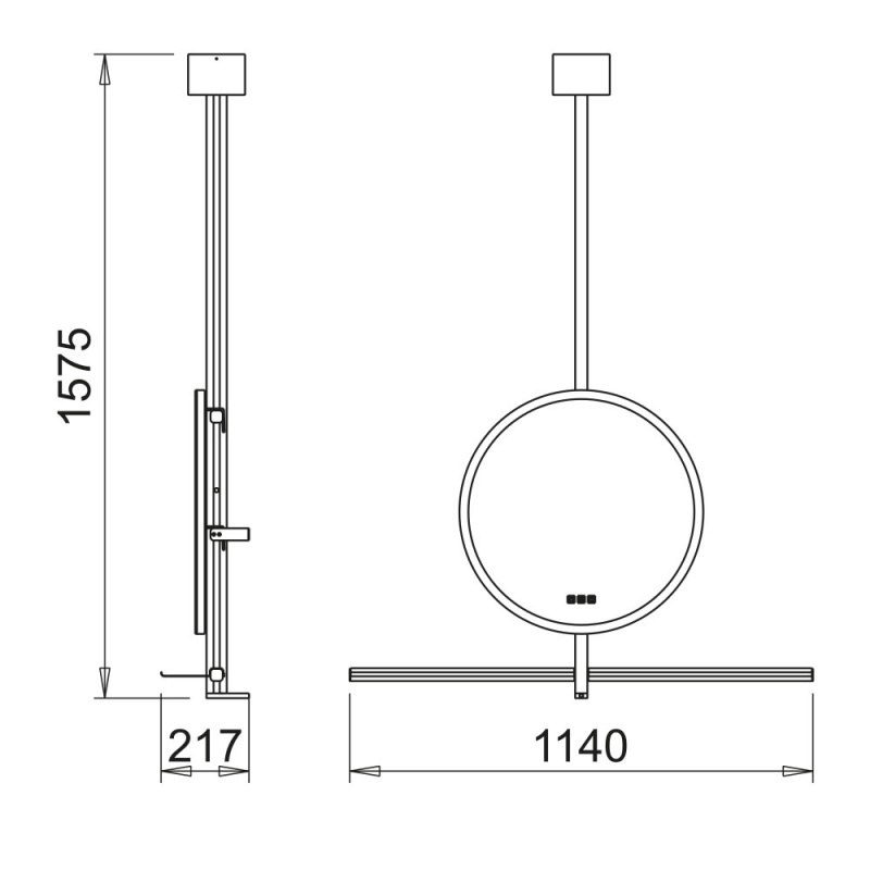 Bathroom mirror IO with lighting and shelves - Black