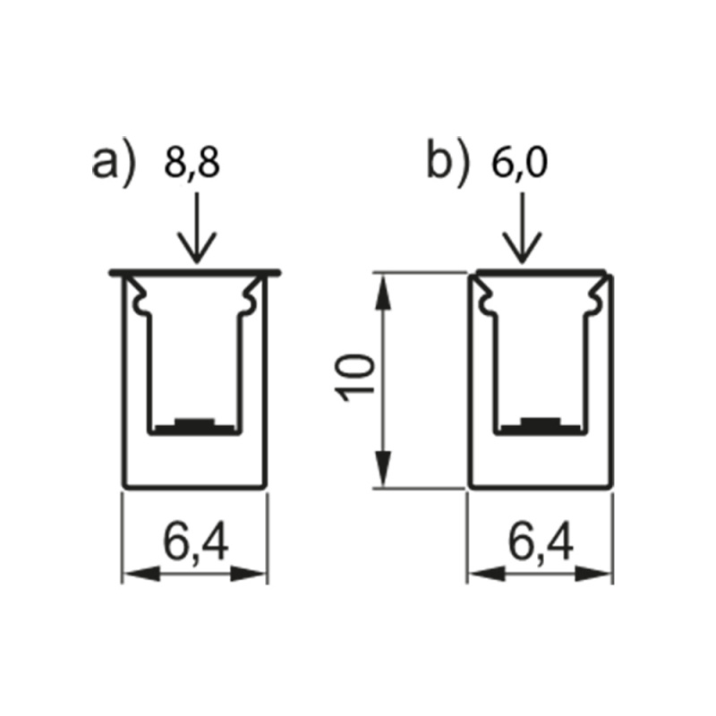 LED-profile LD8104 - Aluminium