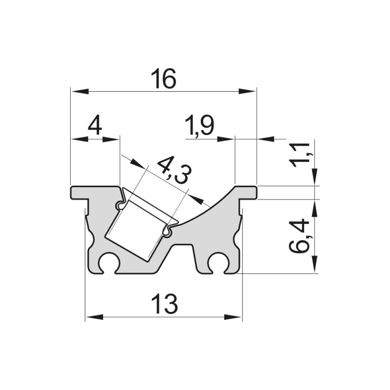 LED-profile 8112 - Aluminium