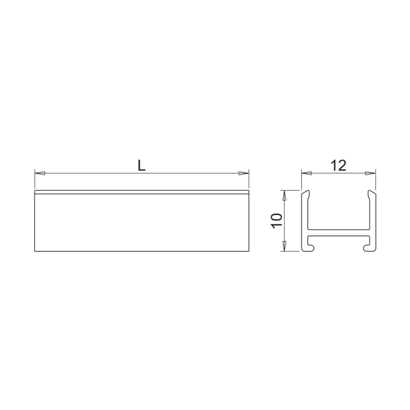 LED-profile Nexus - Aluminium