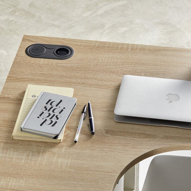 Power outlet Infini - Matt black 