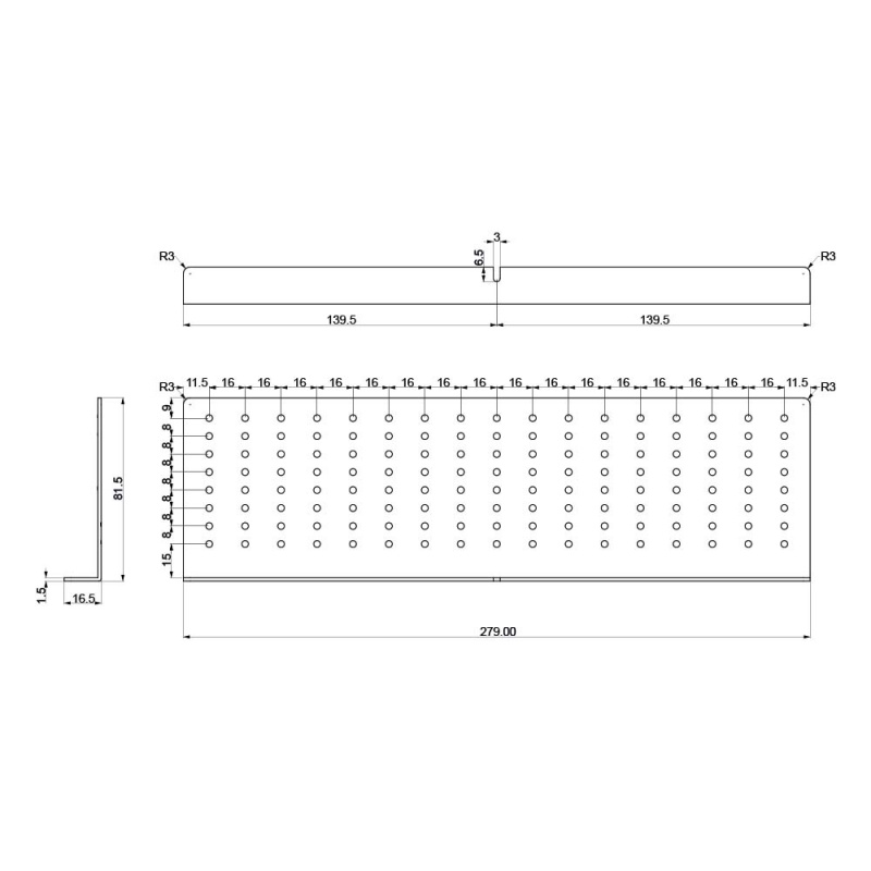 Drill template for knobs and handles - Transparent