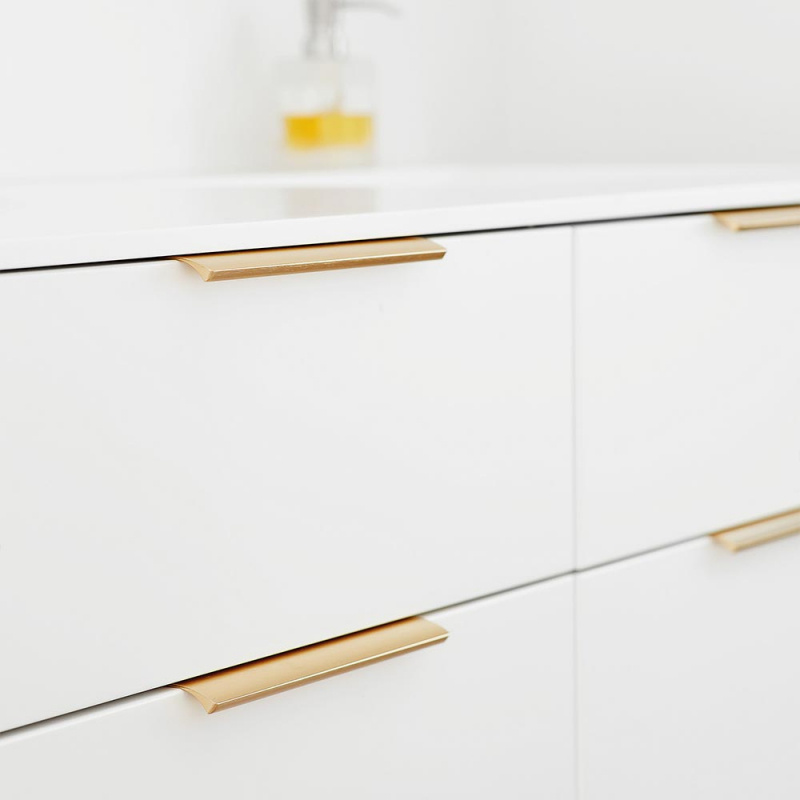 Profile handle Edge Straight - Brushed brass