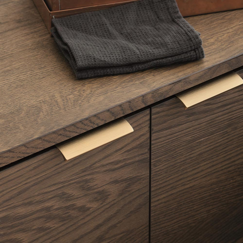 Profile handle Edge Straight - Brushed brass