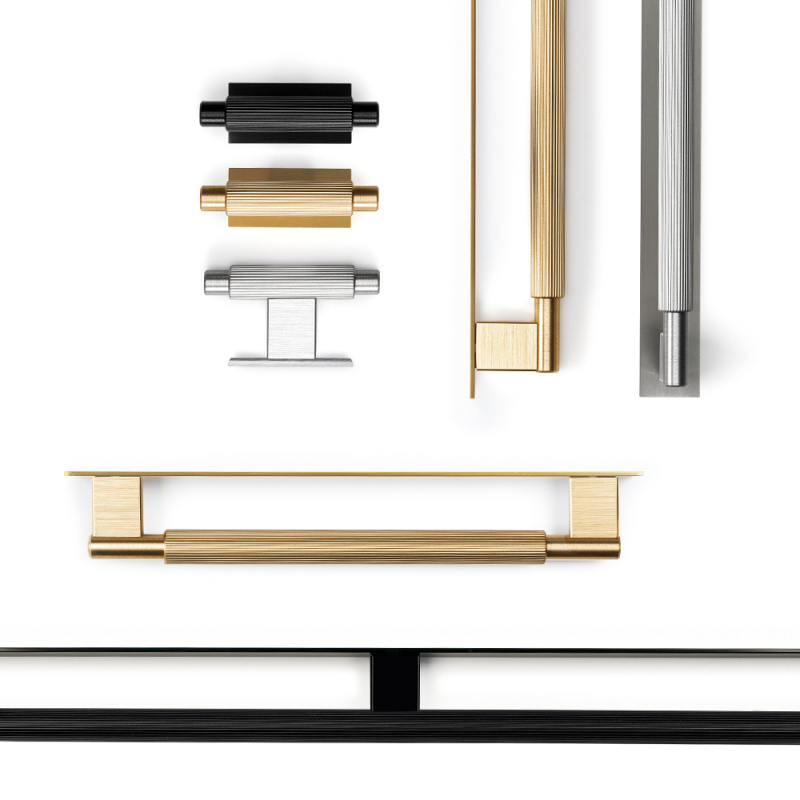 Handle Arpa - Backplate - Brushed brass