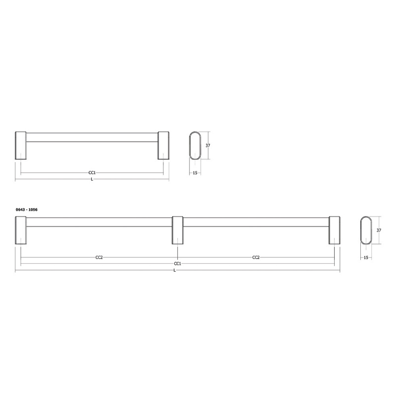 Handle Linkk - Brushed black