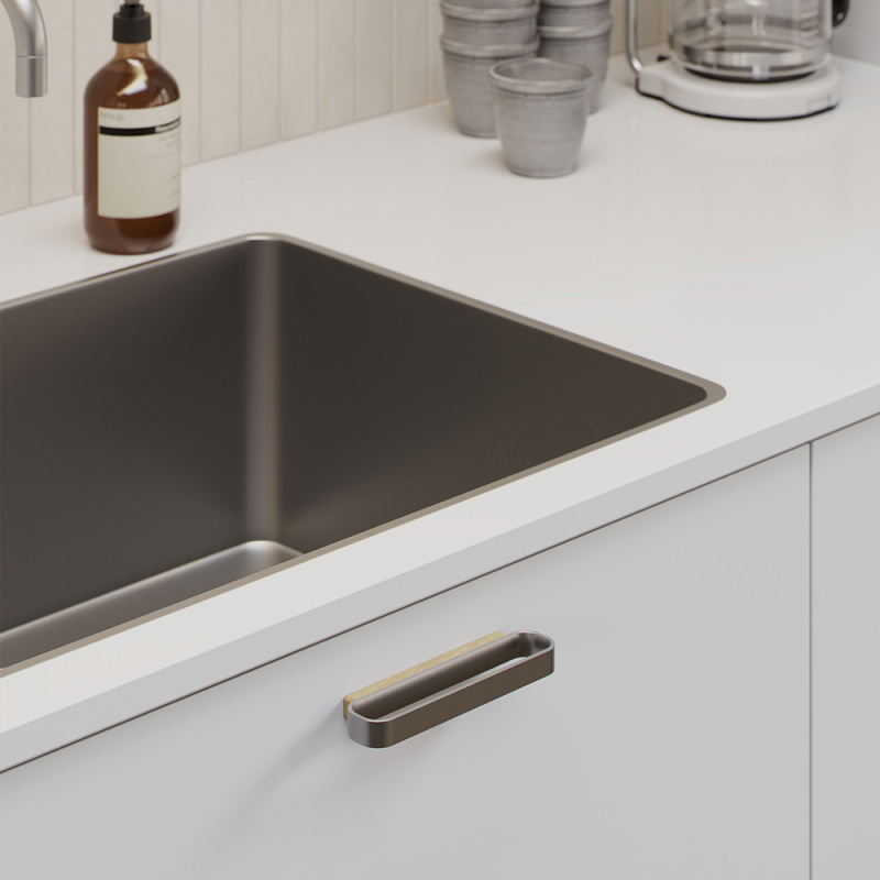 Handle Race - Oak/stainless steel look