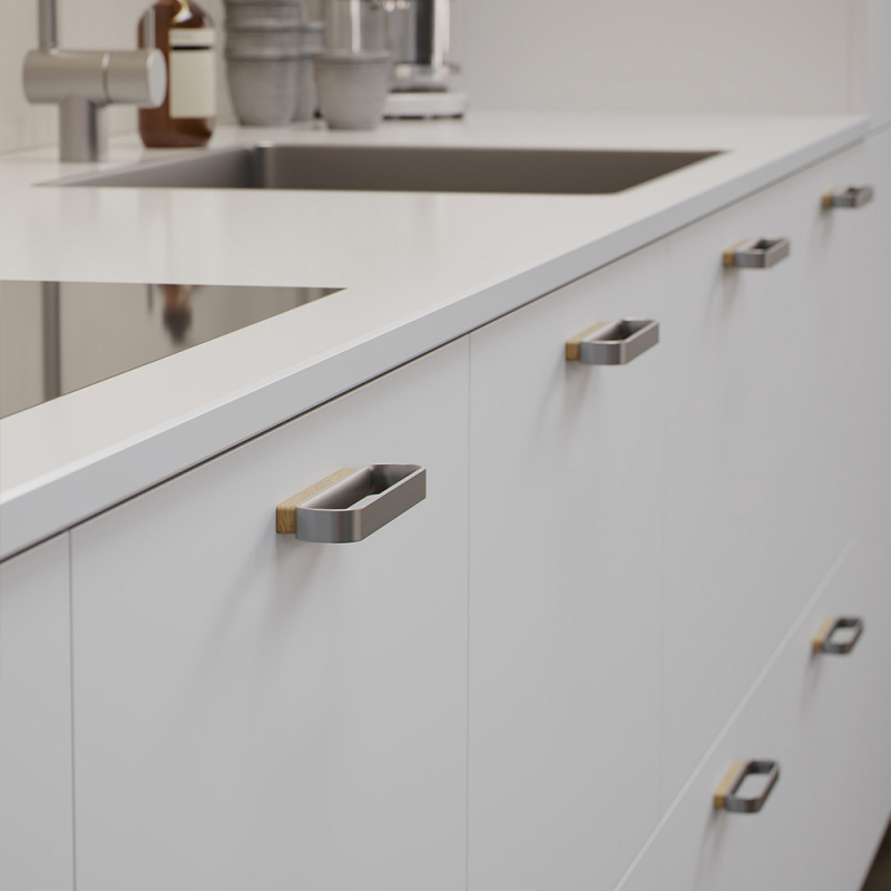 Handle Race - Oak/stainless steel look