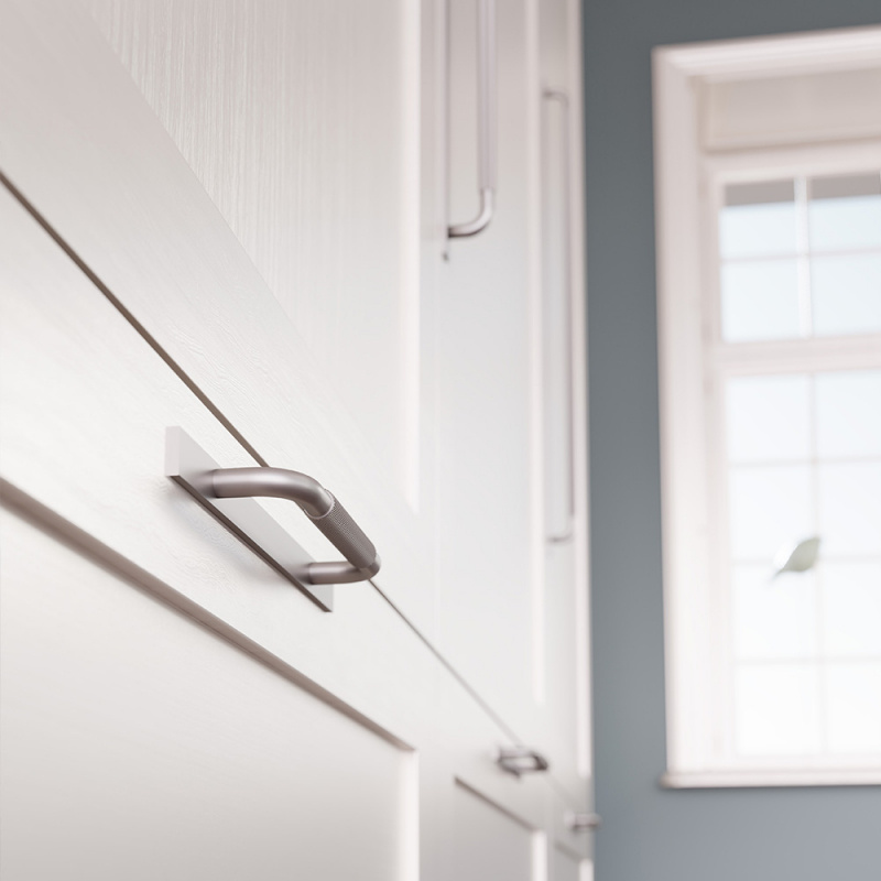 Handle Helix - Back plate - Stainless steel look