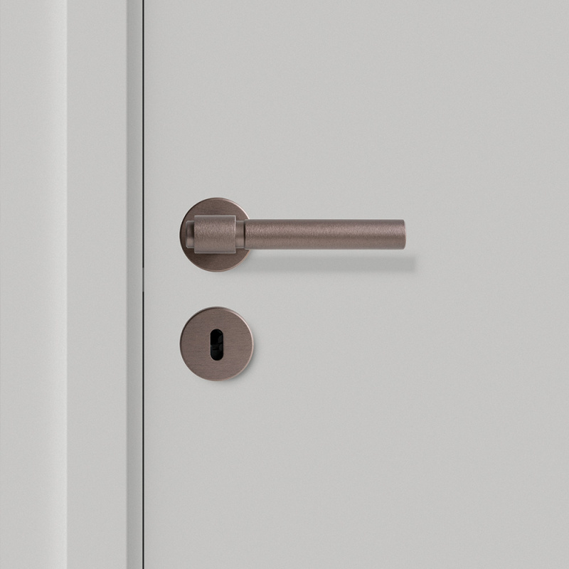 Door handle Helix 200 Plain - Dark bronze