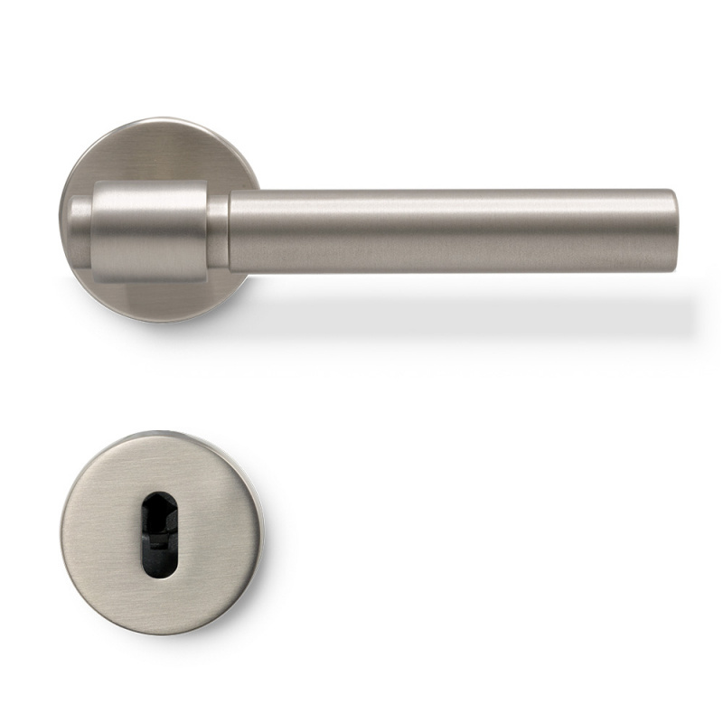 Door handle Helix 200 Plain - Stainless steel look