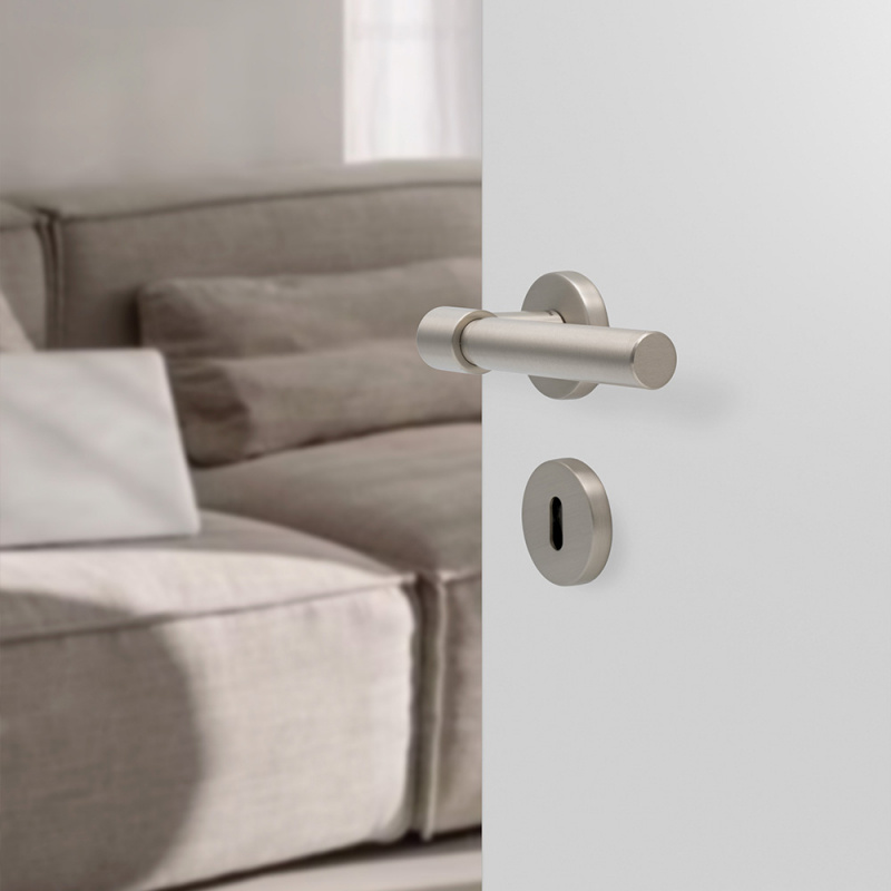 Door handle Helix 200 Plain - Stainless steel look