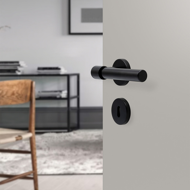 Door handle Helix 200 Plain - Black