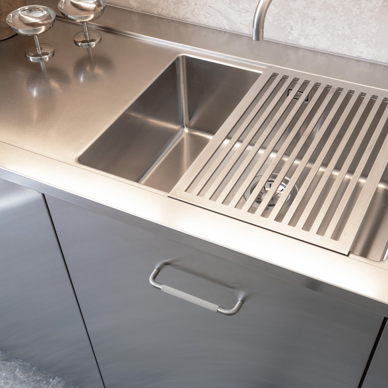 Handle Helix Stripe - Stainless steel look