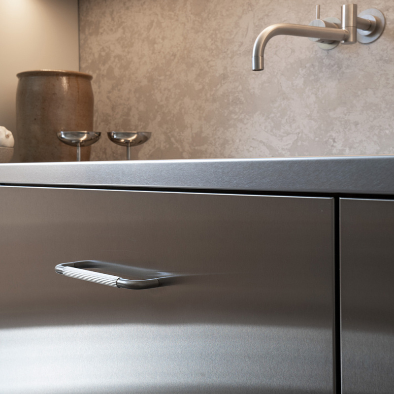 Handle Helix Stripe - Stainless steel look