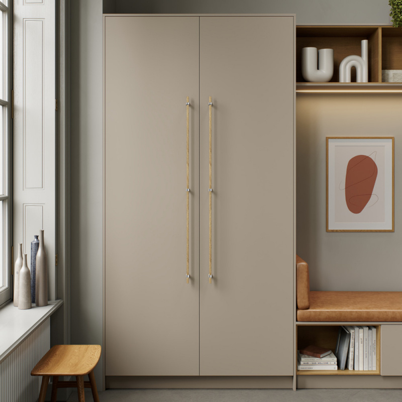 Handle Bond - Oak/Stainless steel look