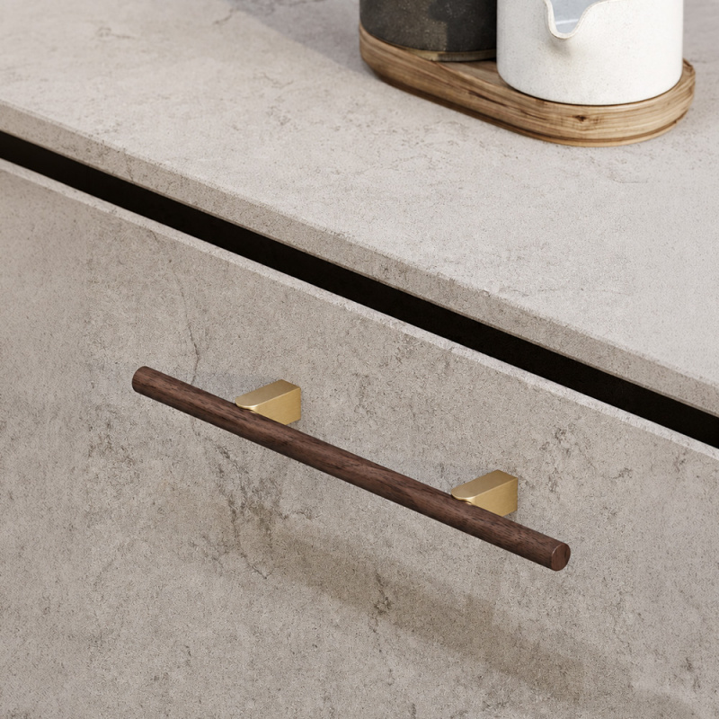 Handle Kumo Wood - Walnut/brass