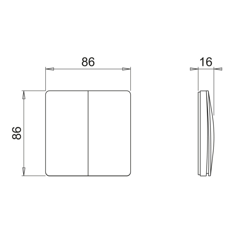 Wireless switch/dimmer Kiny - White