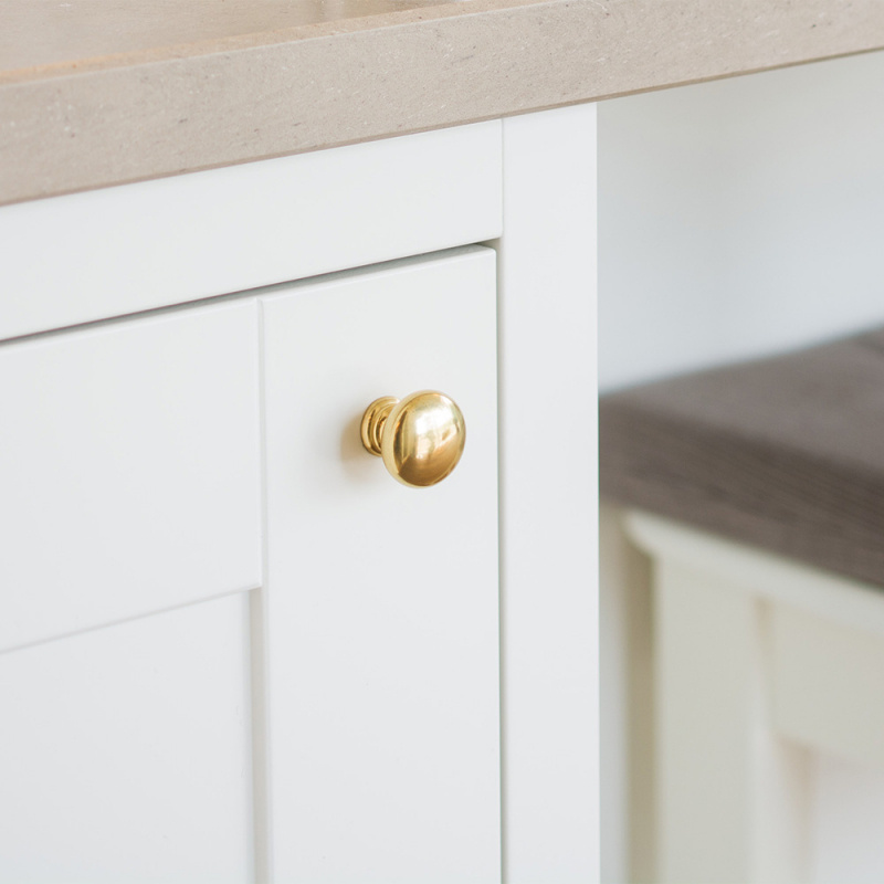 Knob 411 - Polished Brass