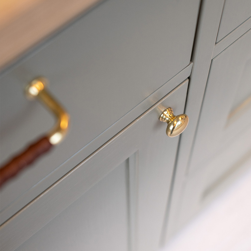 Knob 411 - Polished Brass