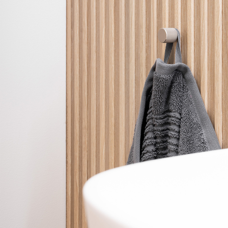 Knob Helix - Stainless steel look