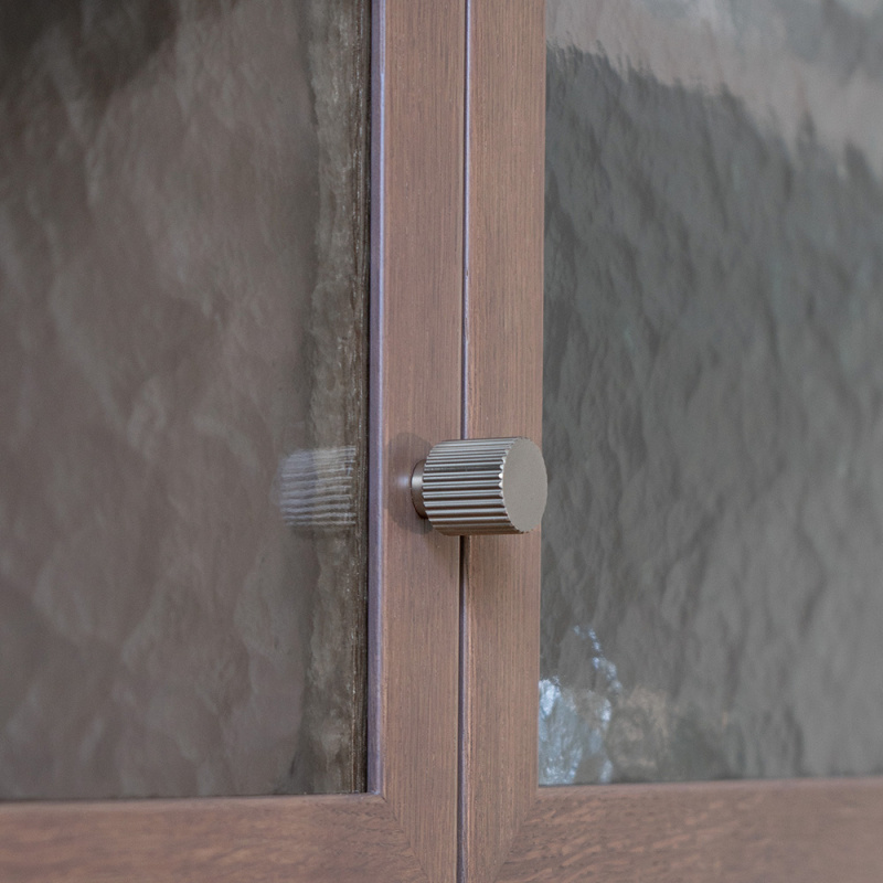 Knob Helix Stripe - Stainless steel look