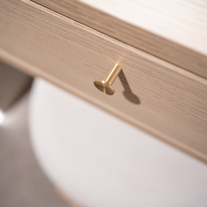 Knob Sture - Brushed untreated brass