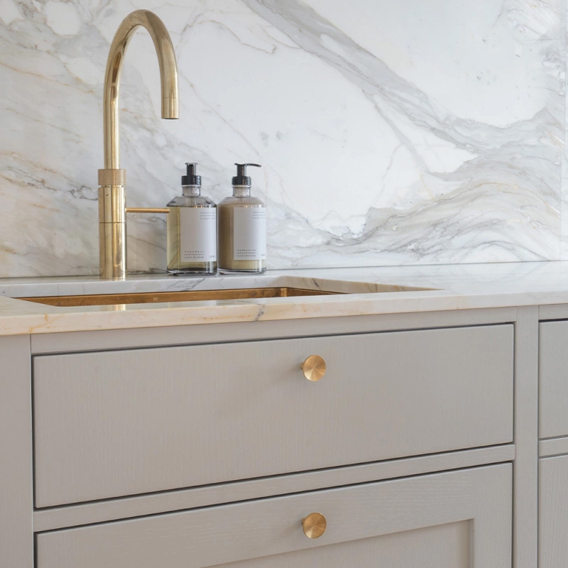 Knob Sture - Brushed untreated brass