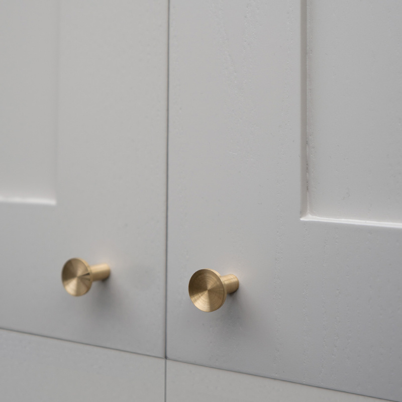 Knob Sture - Brushed untreated brass