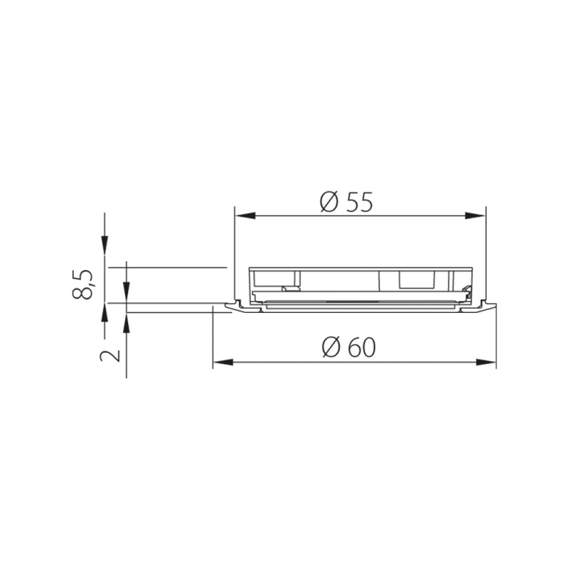 LED-spot Stella Flat - Stainless steel