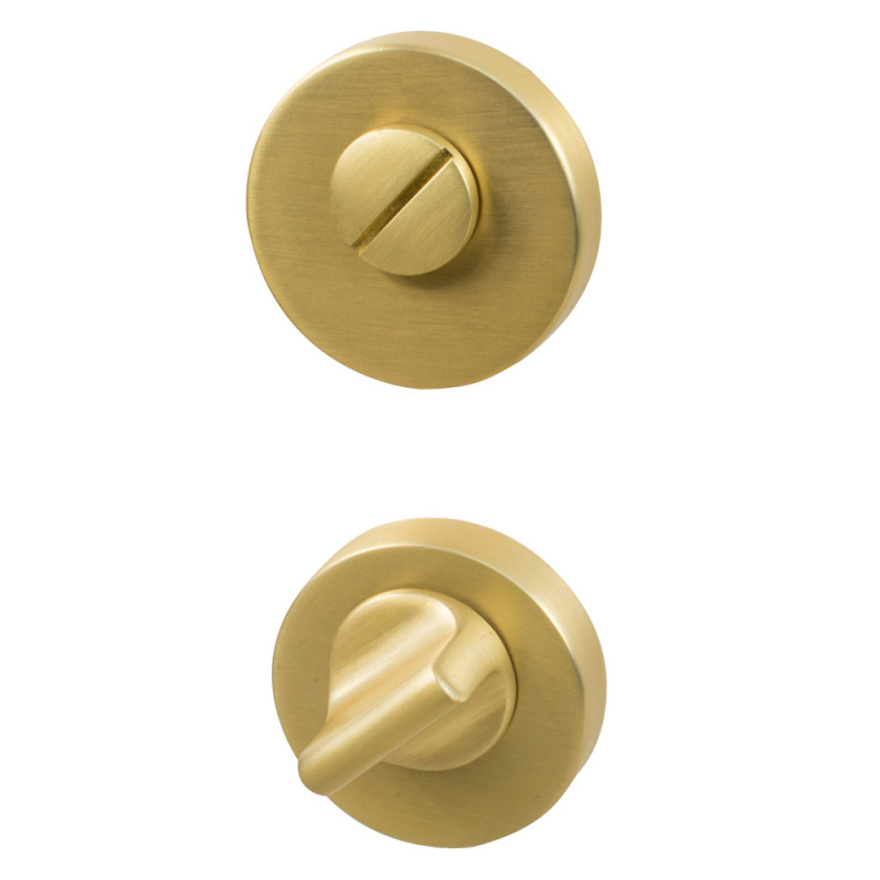 Toilet thumb turn R - Brushed brass