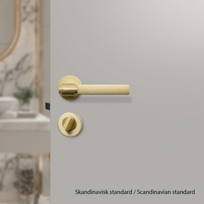 Toilet thumb turn R - Brushed brass