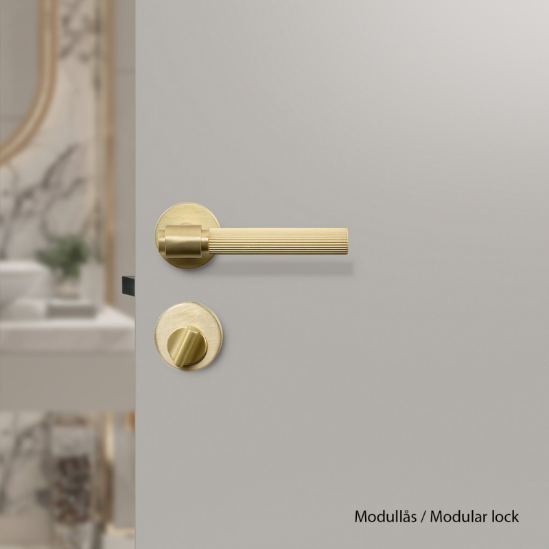 Toilet thumb turn R - Brushed brass